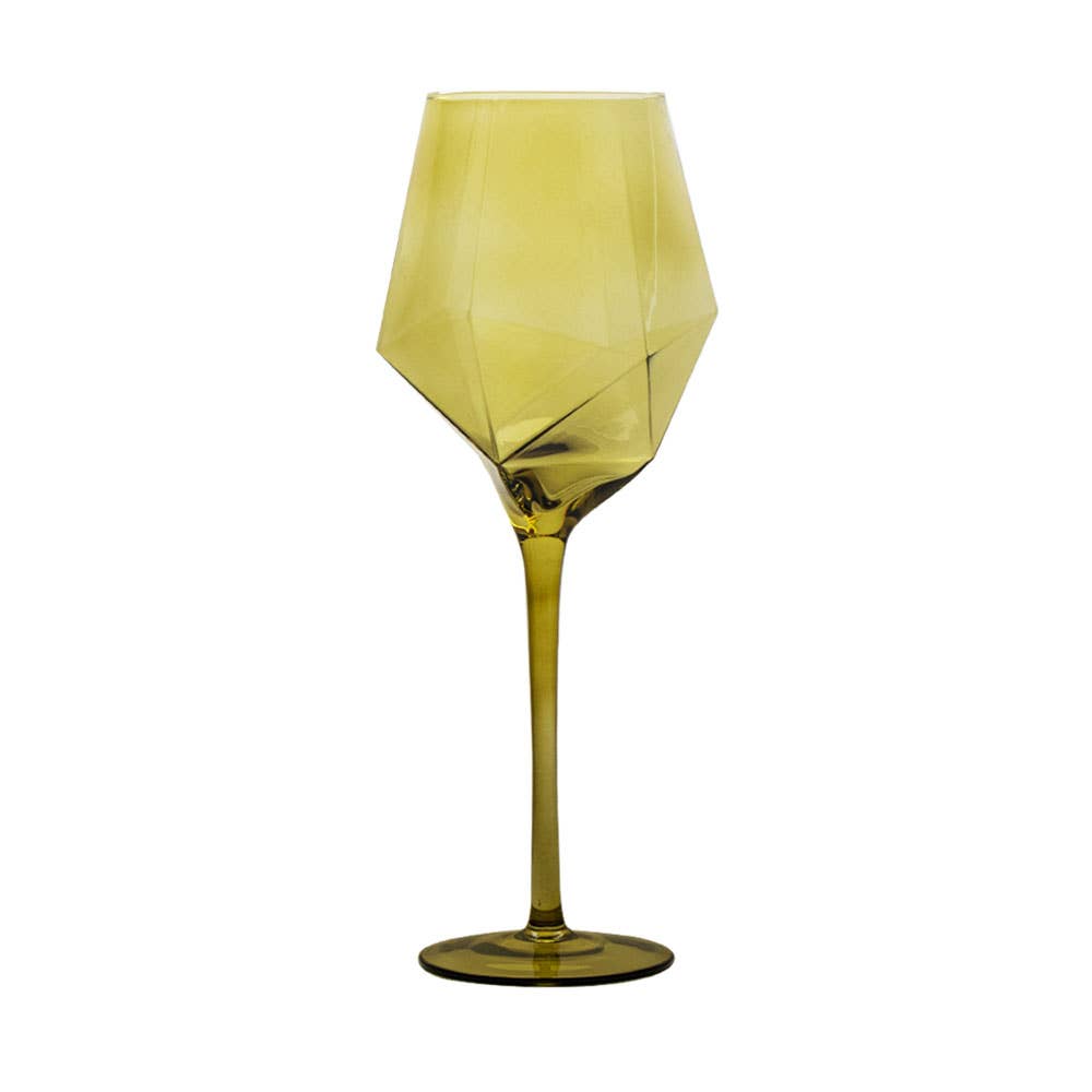 Vikko Decor Sparkle Green Wine Glass