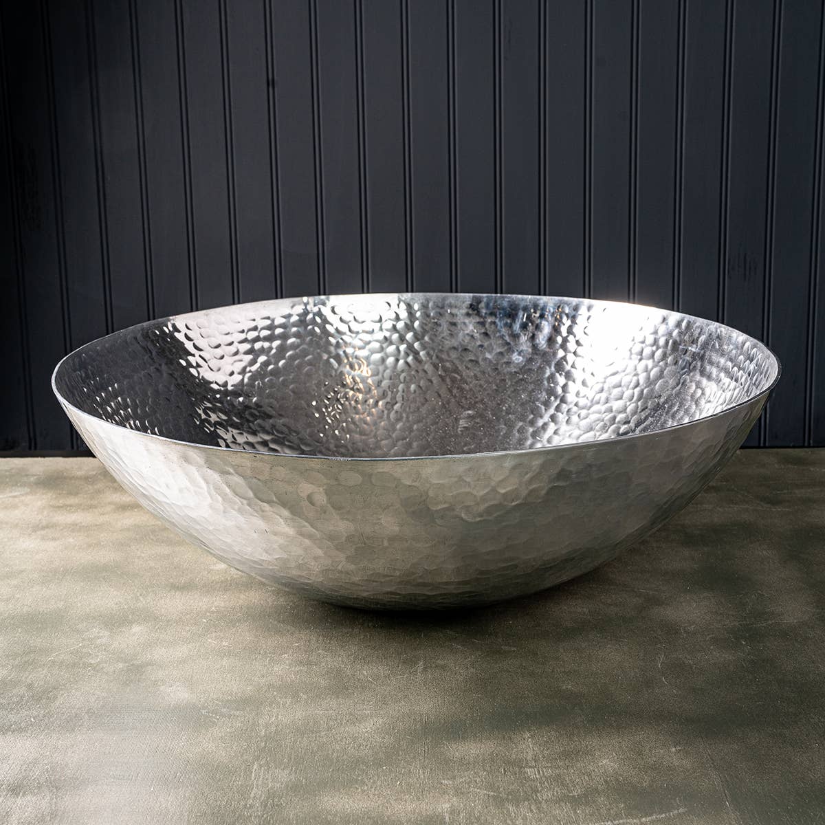 Extra Large Round Hammered Bowl