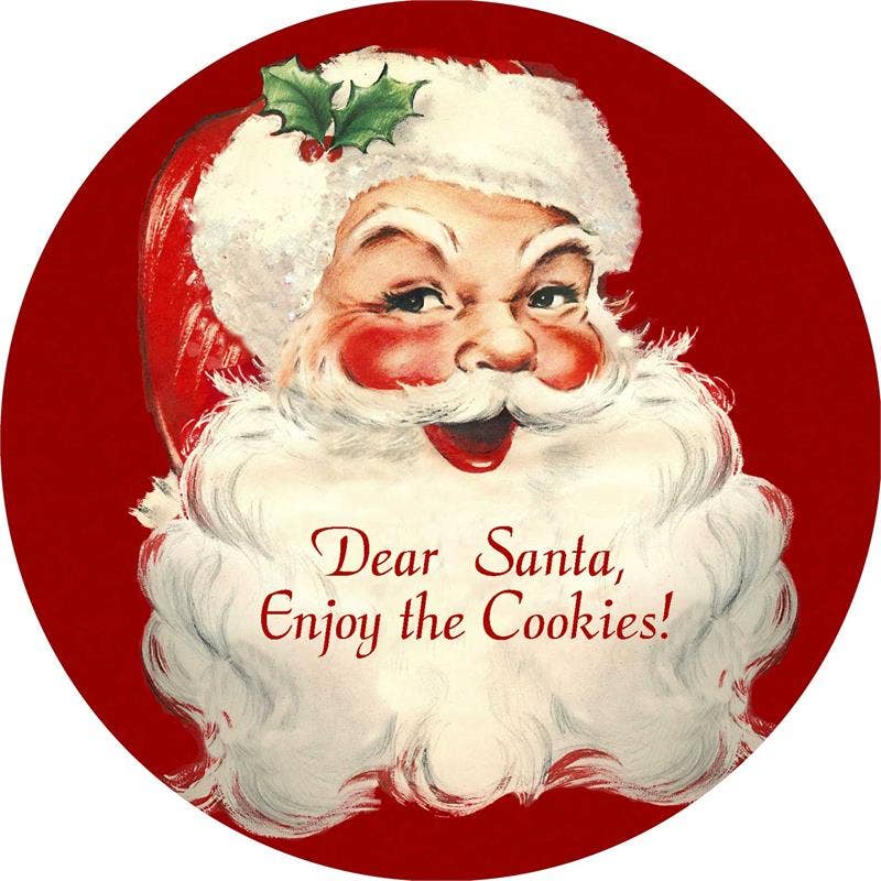 Smiling Santa Glass Cutting Board