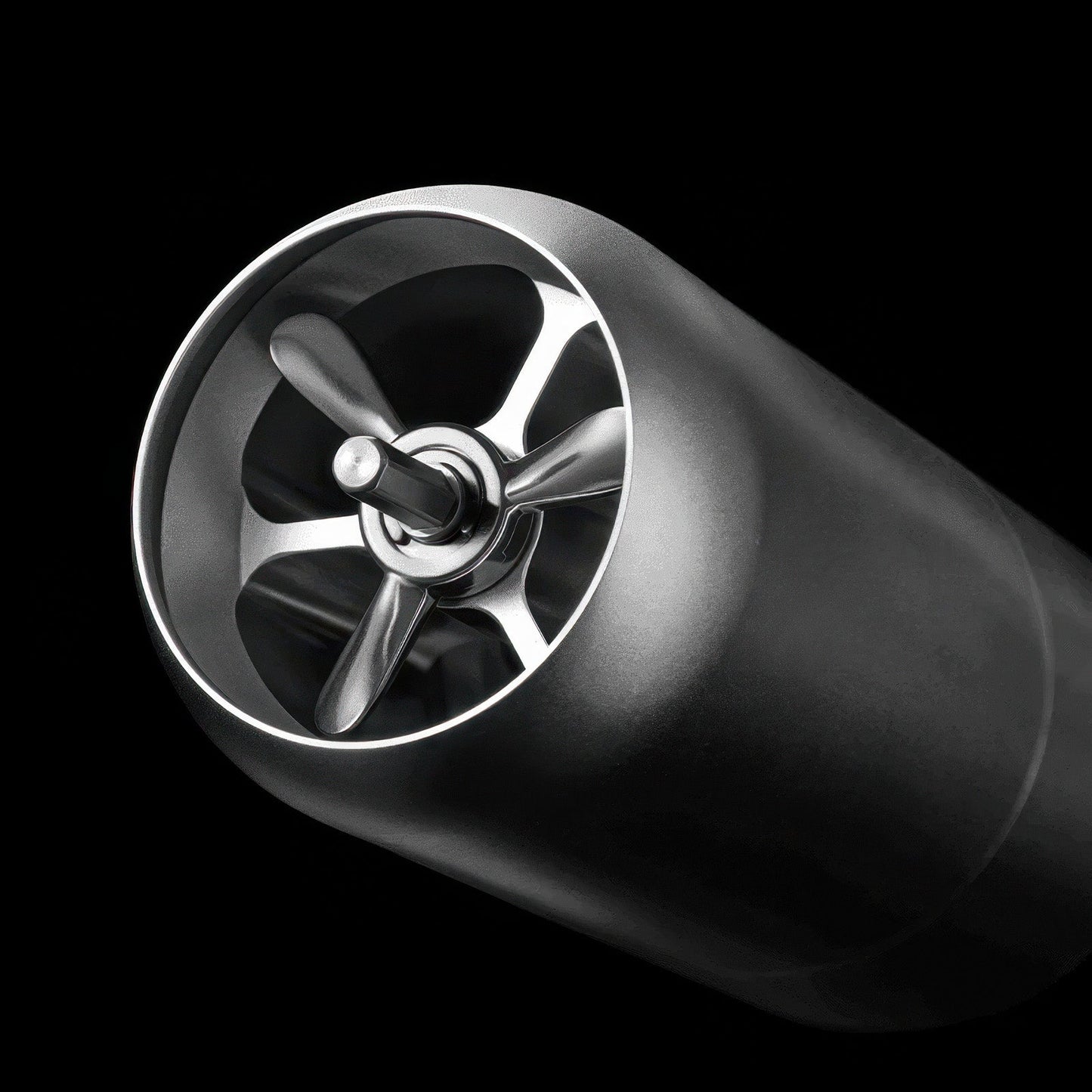 Z7 Manual Coffee Grinder for Pour-Over, close-up of premium burr mechanism in a sleek metallic body.