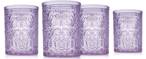 Jax Double Old-Fashioned Glass - Lavender