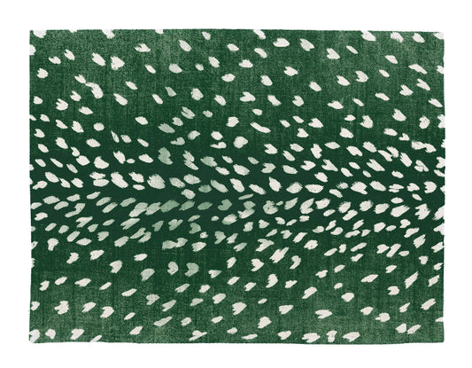 Hunter Green Antelope Linen Placemats - Set of 4