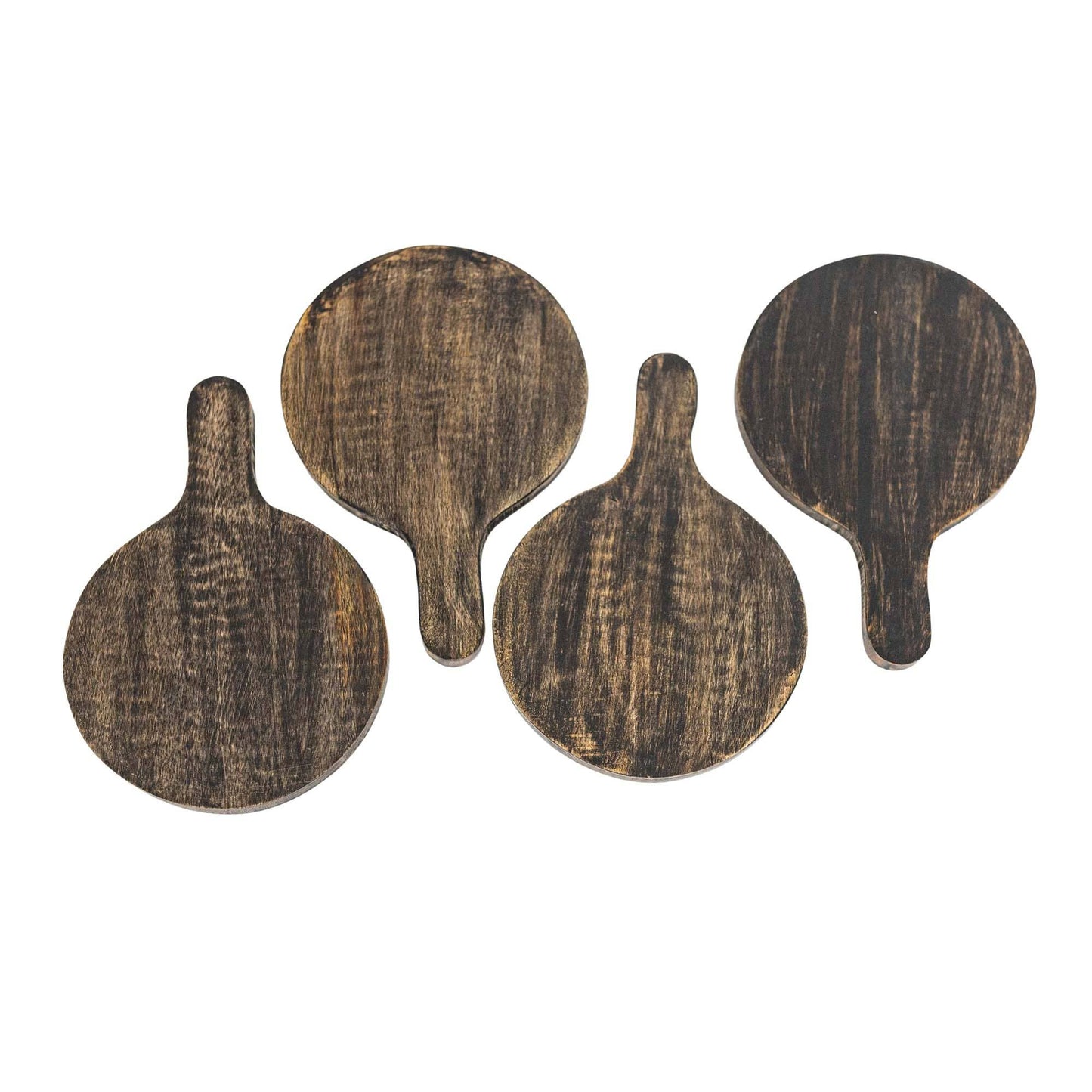 Mini Charcuterie Boards Black Mango Wood - Set of 4