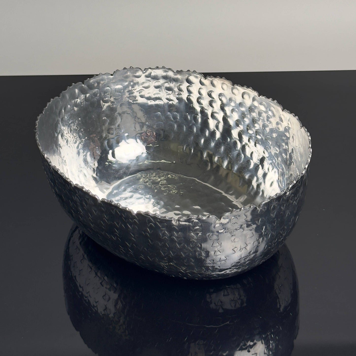 Oval Hammered Bowl