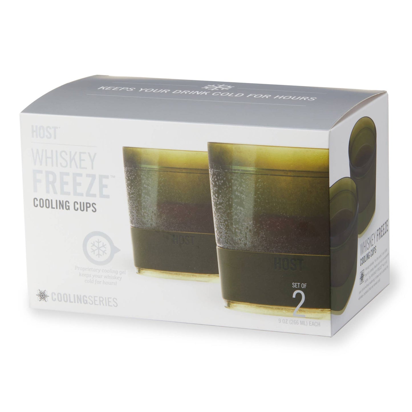 Whiskey FREEZE Cooling Cup in Olive Green - Set of 2