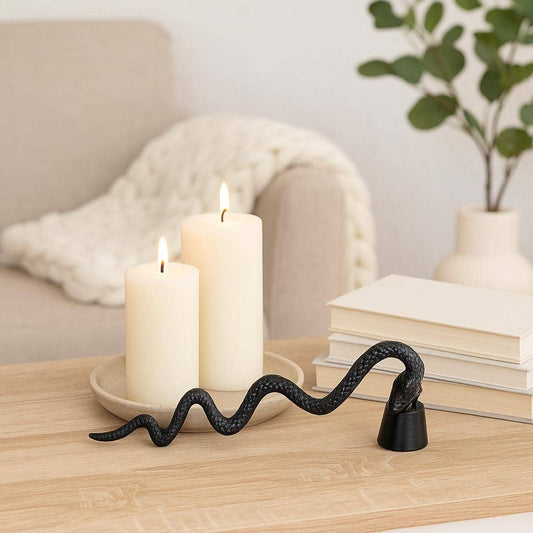 Modern Metal Snake Figurine Candle Snuffer