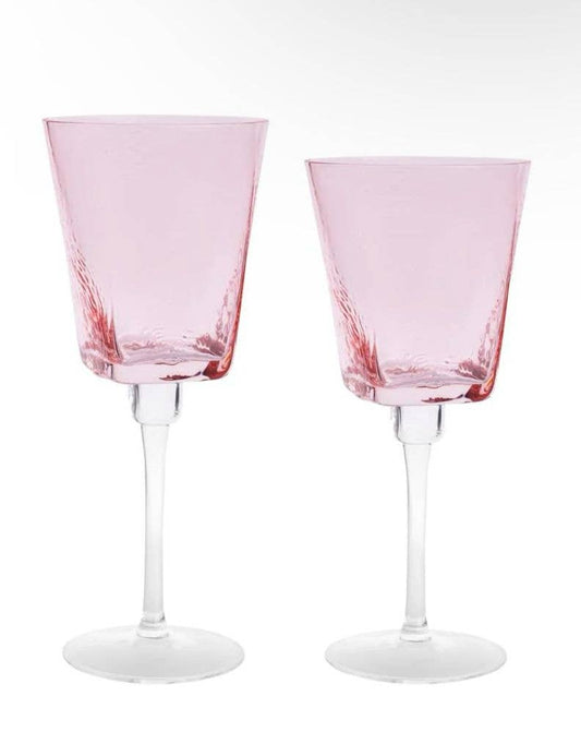 Hammered Pink Glasses