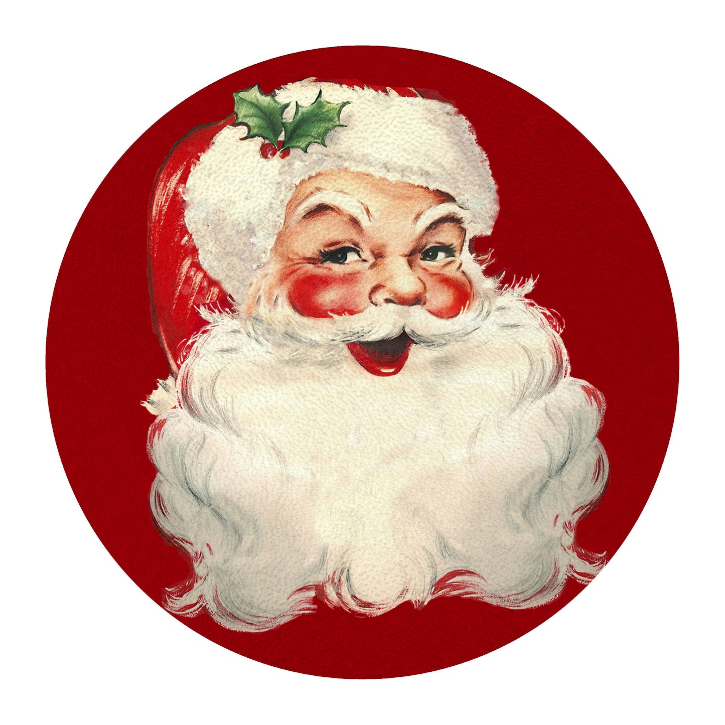 Smiling Santa Glass Cutting Board