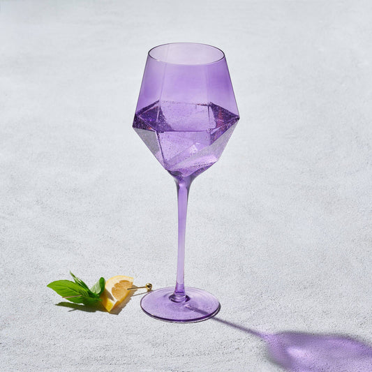 Vikko Decor Sparkle Purple Wine Glass