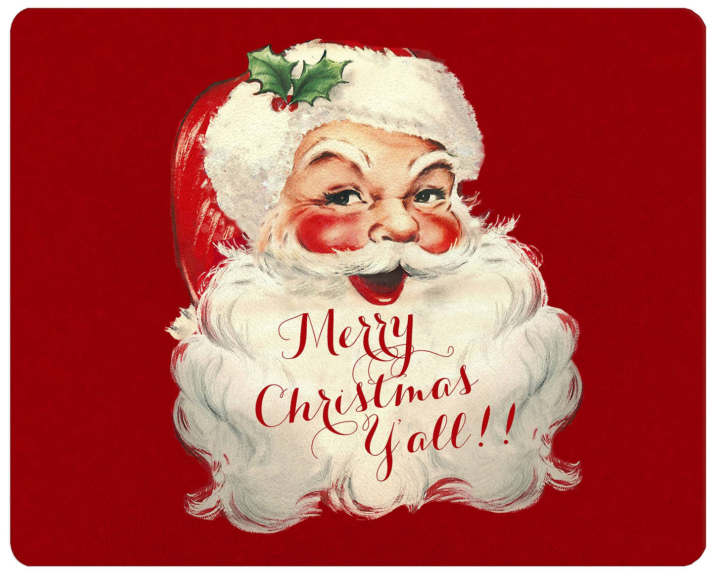 Smiling Santa Glass Cutting Board