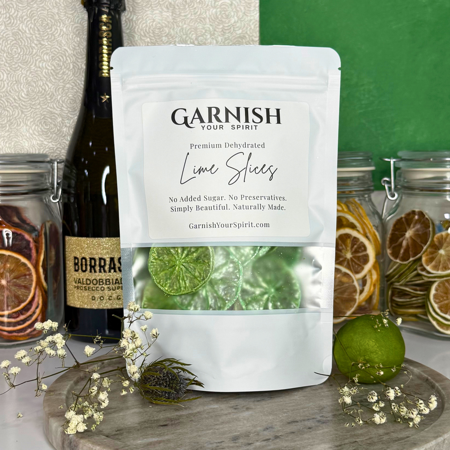 Wicked Inspired Pink And Green Luster Dust Dried Lime Garnish Set 2 Pack