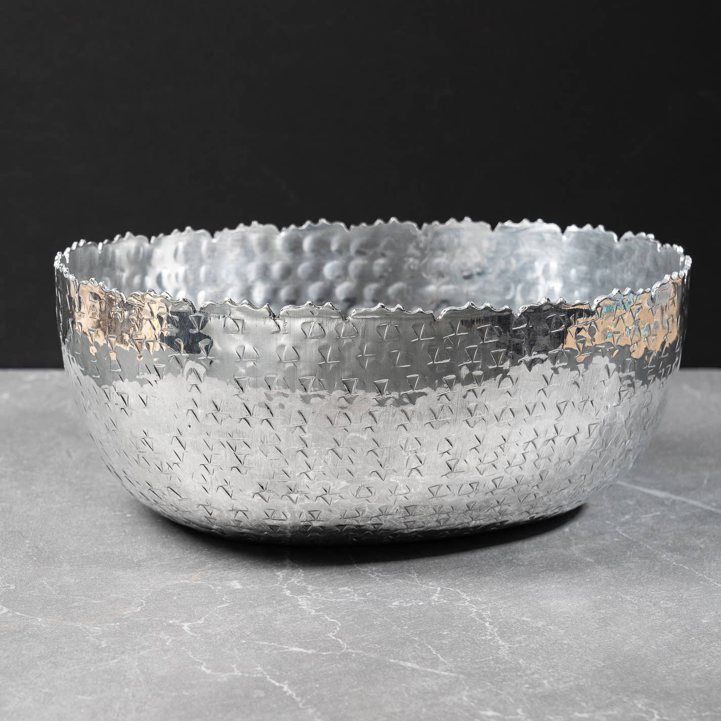 Oval Hammered Bowl