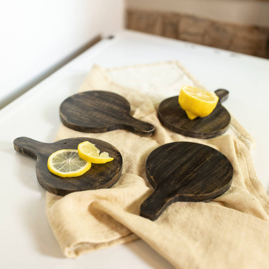 Mini Charcuterie Boards Black Mango Wood - Set of 4