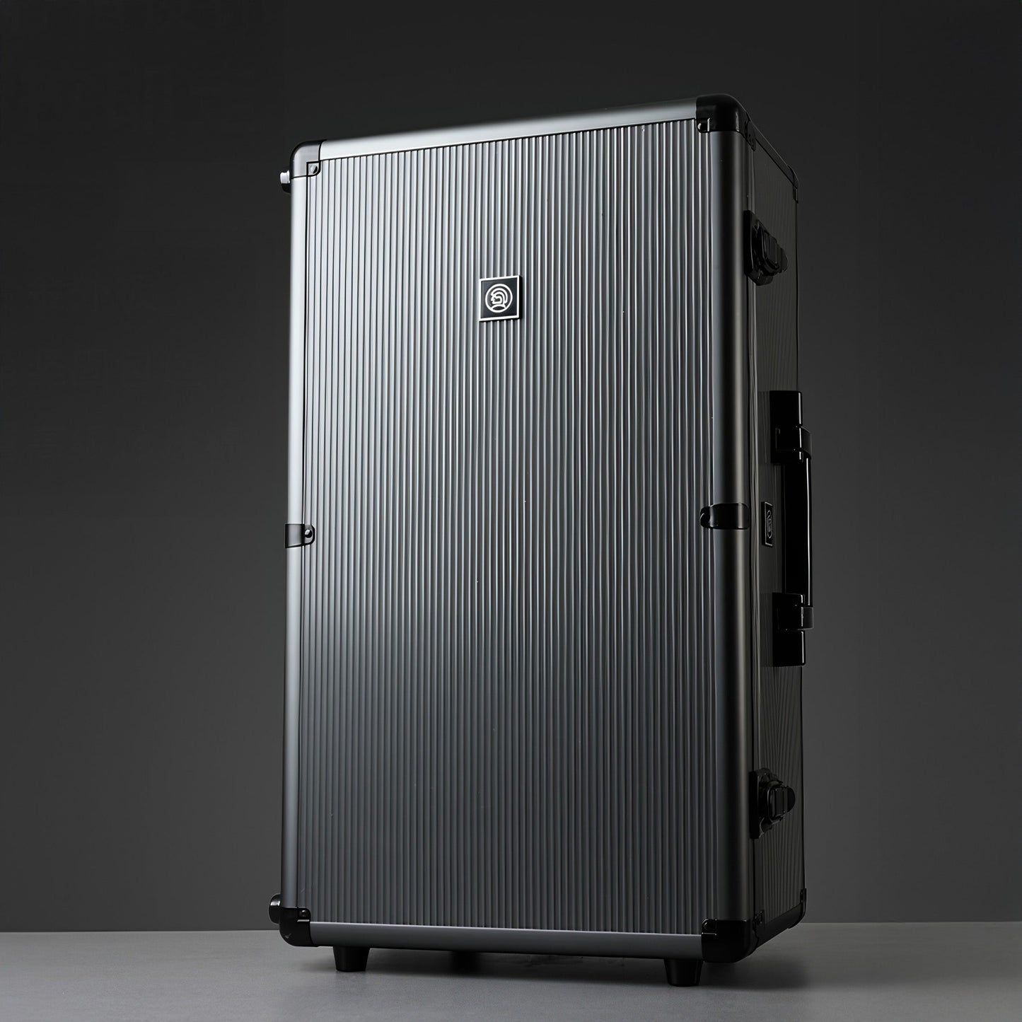 Ultimate Pour Over Coffee Pro Kit travel case with ribbed metallic shell for on-the-go brewing.