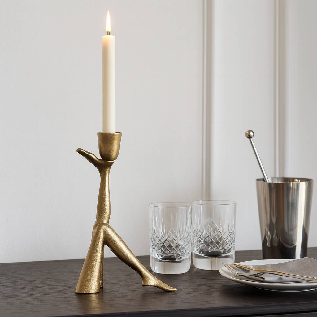 Metal Leg Up Modern Taper Candle Holder