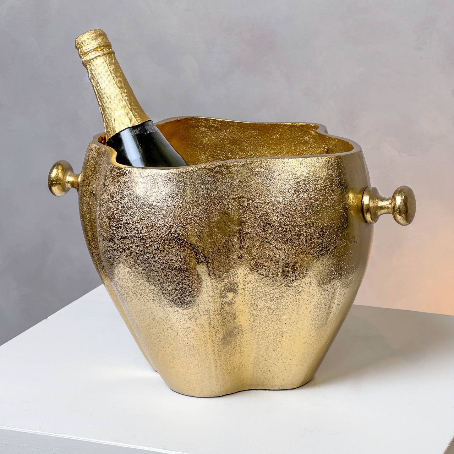 Sculpted Gold Wine Cooler