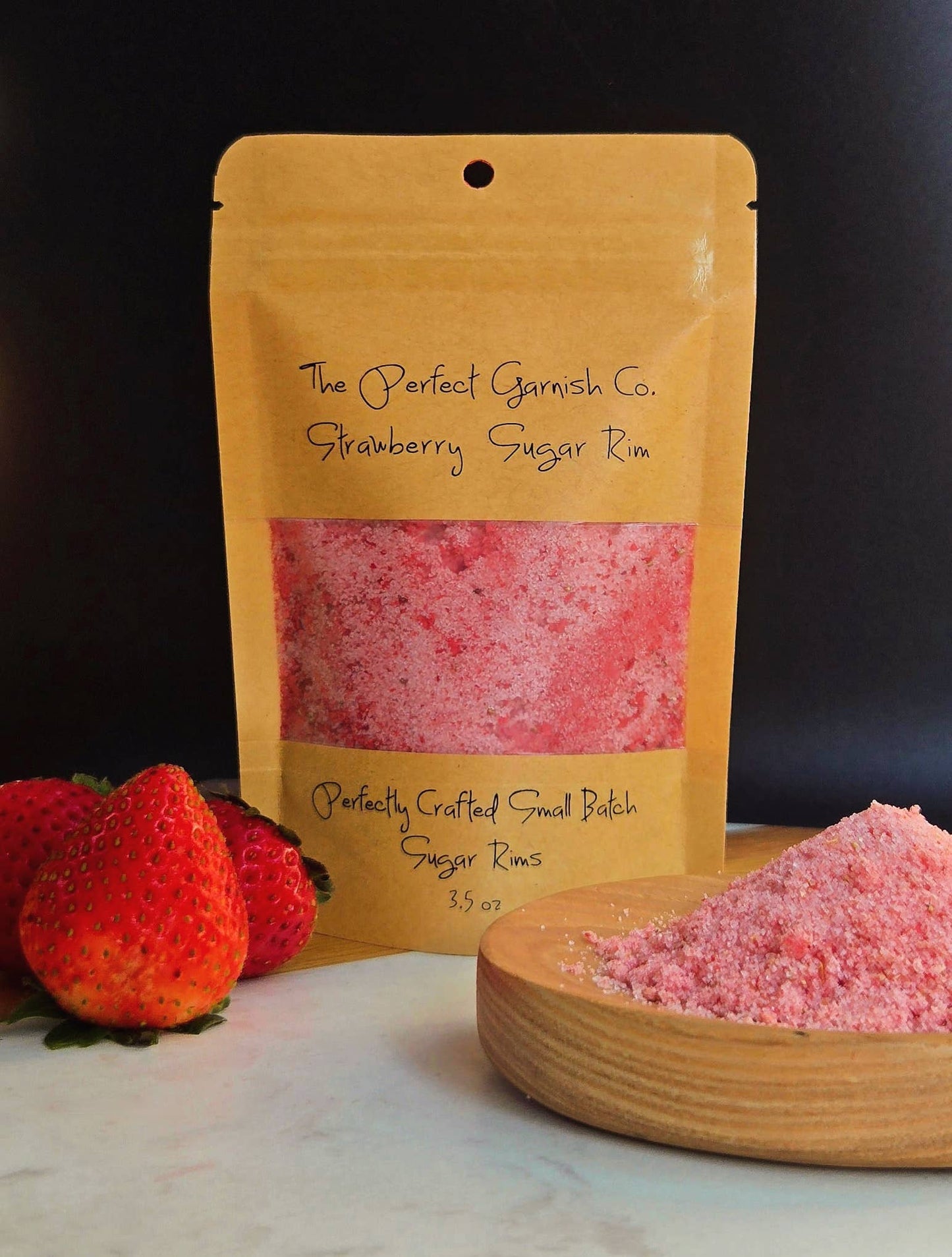 Strawberry Sugar Rim By The Perfect Garnish Co.  