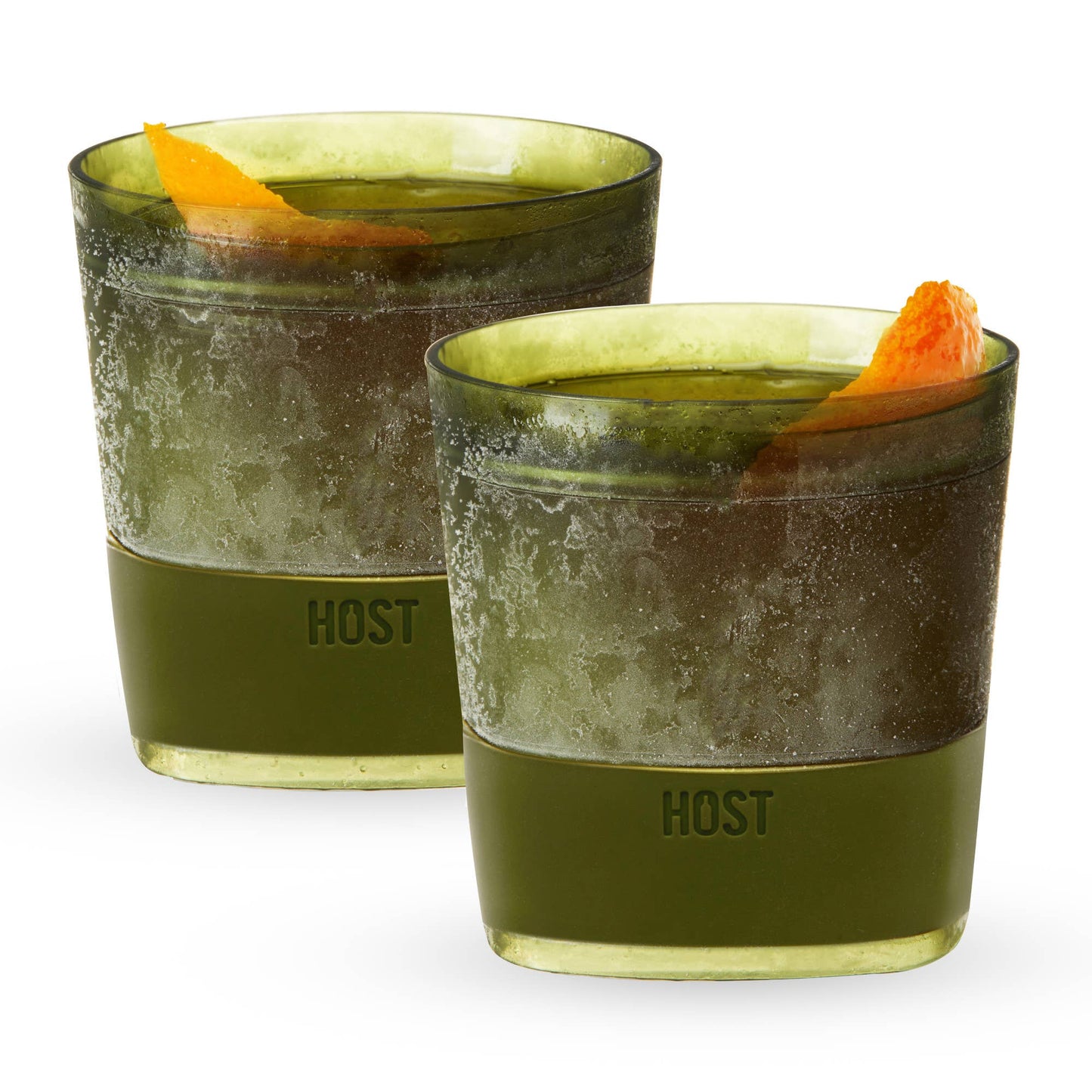 Whiskey FREEZE Cooling Cup in Olive Green - Set of 2