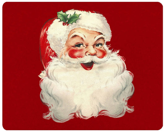 Smiling Santa Glass Cutting Board