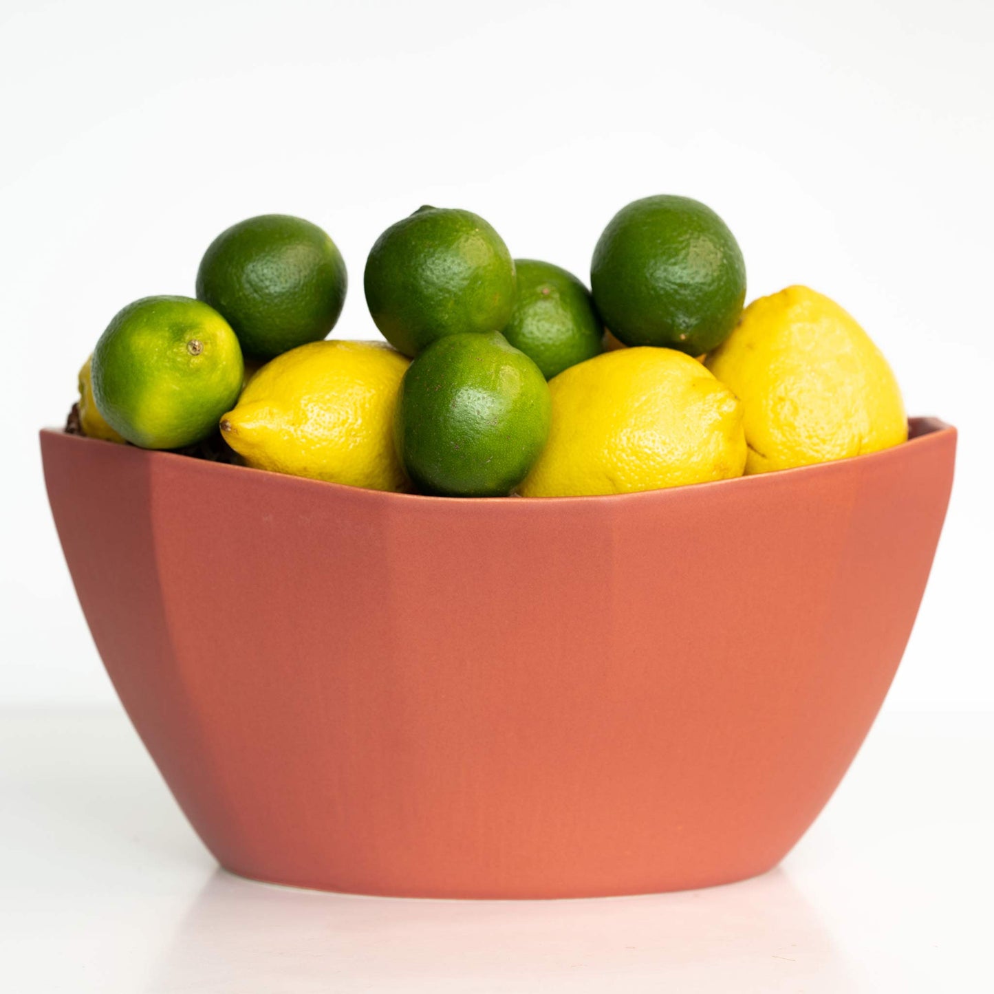 Large Porcelain Nesting Bowl filled with lemons and limes.